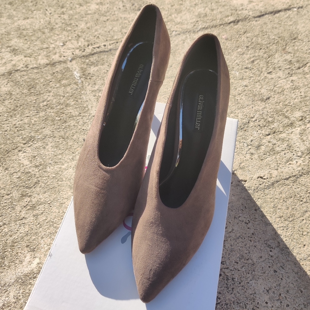 Olivia Miller Penny Taupe Heels Size 8 and 9 Women